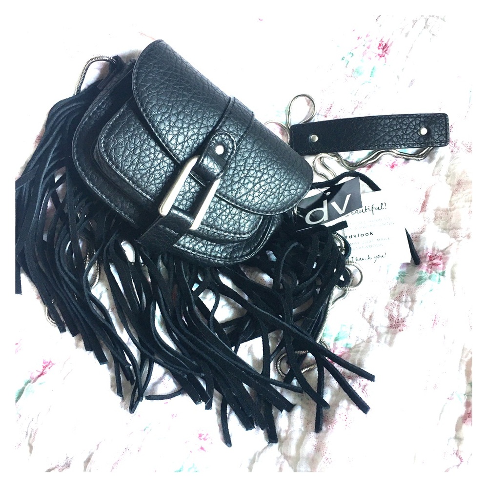Leather fringed biker baggy